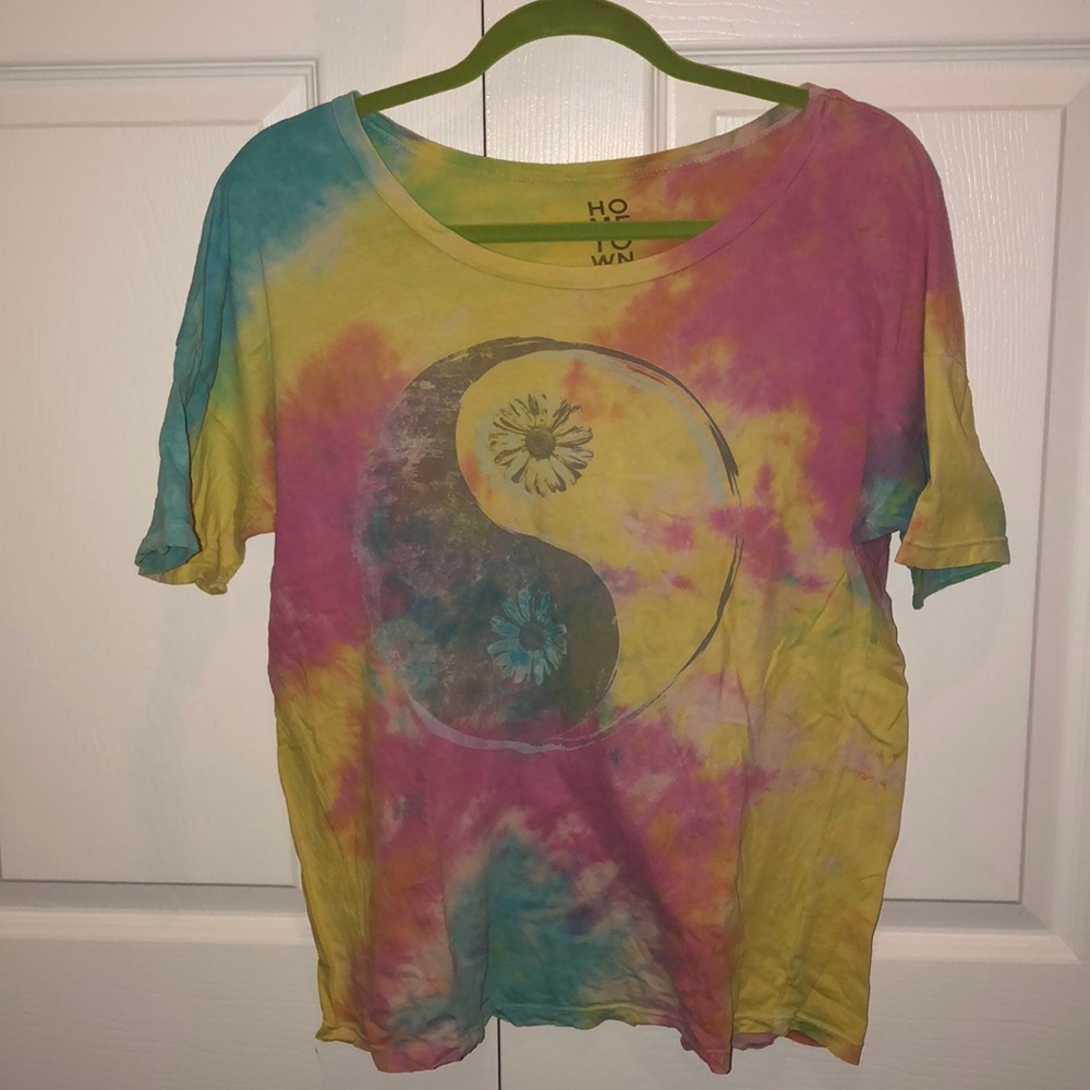 Tie dye yinyang t shirt